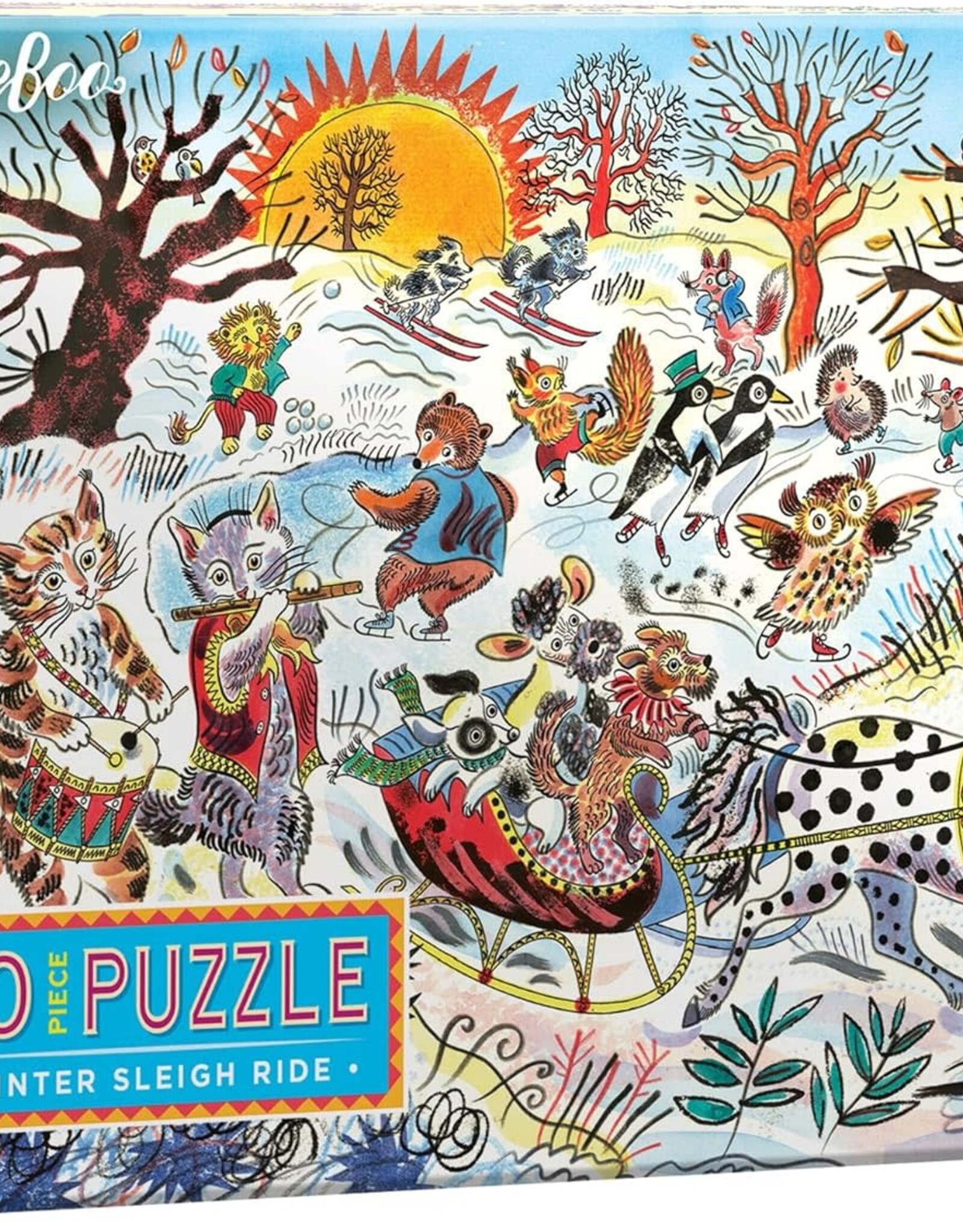 Eeboo Winter Sleigh Ride 20pc Puzzle
