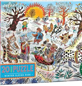 Eeboo Winter Sleigh Ride 20pc Puzzle