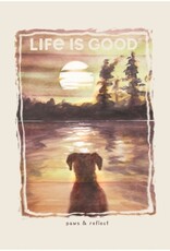 Life Is Good Women's Paws and Reflect Short Sleeve Crusher Tee