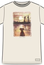 Life Is Good Women's Paws and Reflect Short Sleeve Crusher Tee