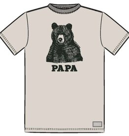 Life Is Good Men's Fineline Papa Bear Short Sleeve Crusher Tee