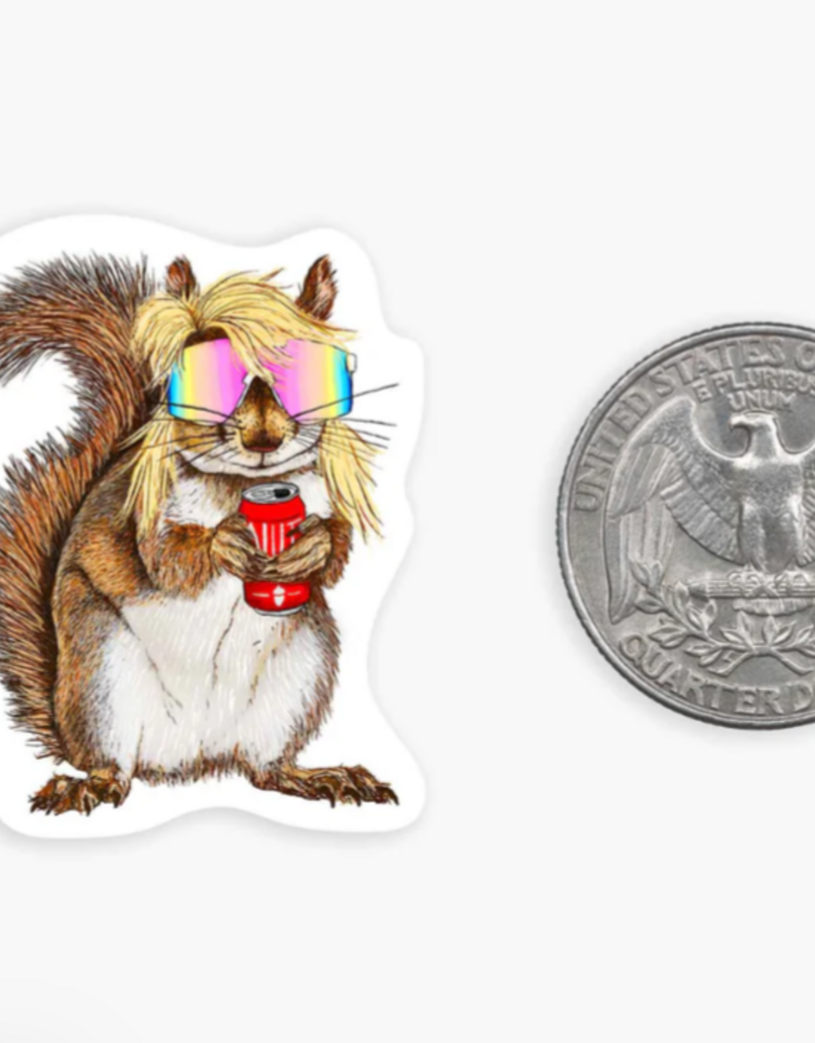Nice Enough Mullet Squirrel MINI Sticker