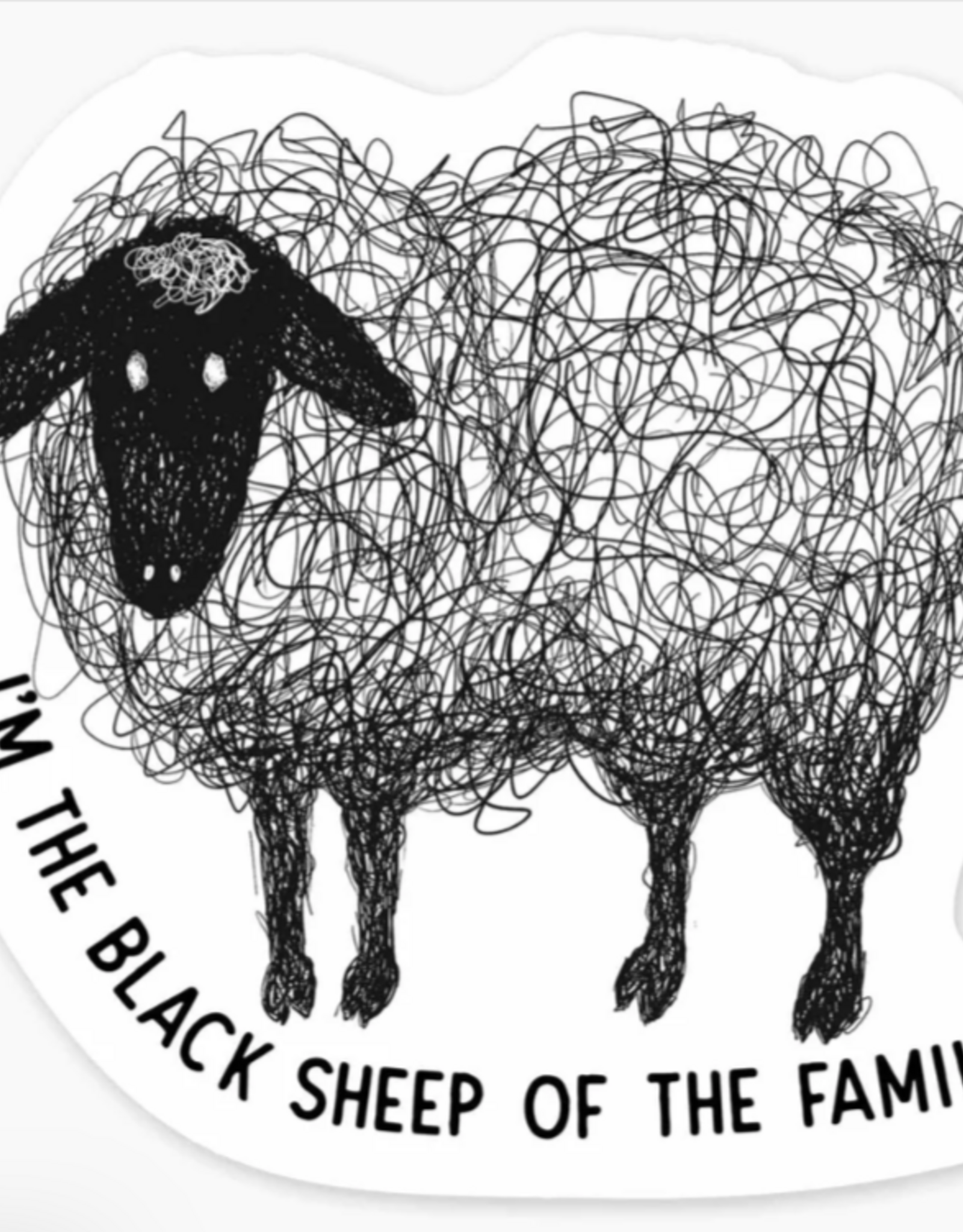 Nice Enough Black Sheep Sticker