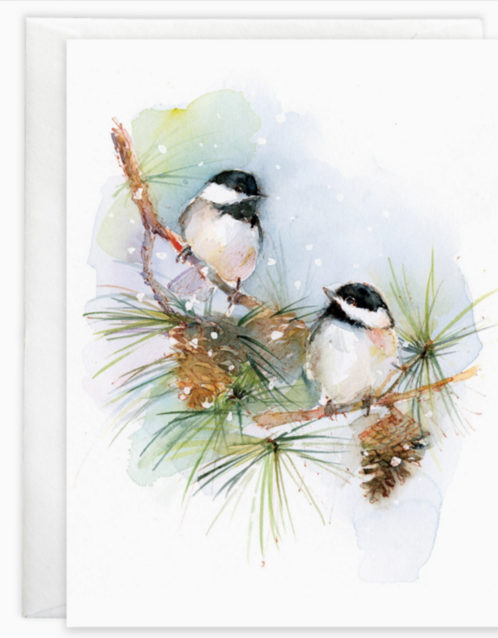 Gina B. Designs, Inc Blank Note Card Set - Chickadees on Pine