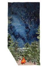 June Apothicarie I'd Rather Be Up North Waffle Recycled Dish Towel