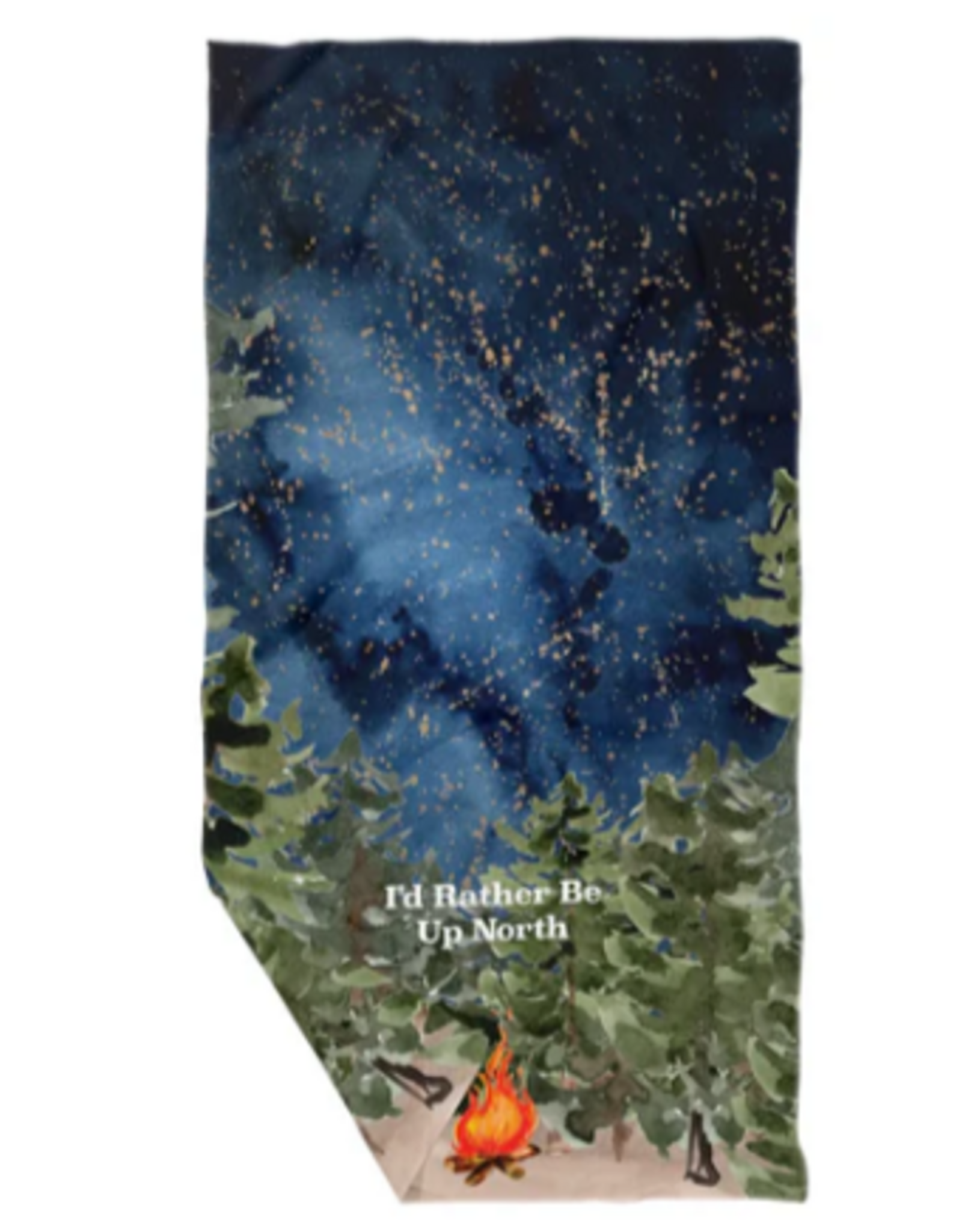 June Apothicarie I'd Rather Be Up North Waffle Recycled Dish Towel