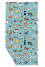 June Apothicarie Cute Dogs Double Sided Waffle Dish Towel