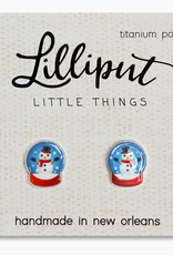 Lilliput Snowman Snow Globe Earrings