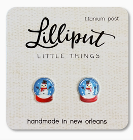 Lilliput Snowman Snow Globe Earrings