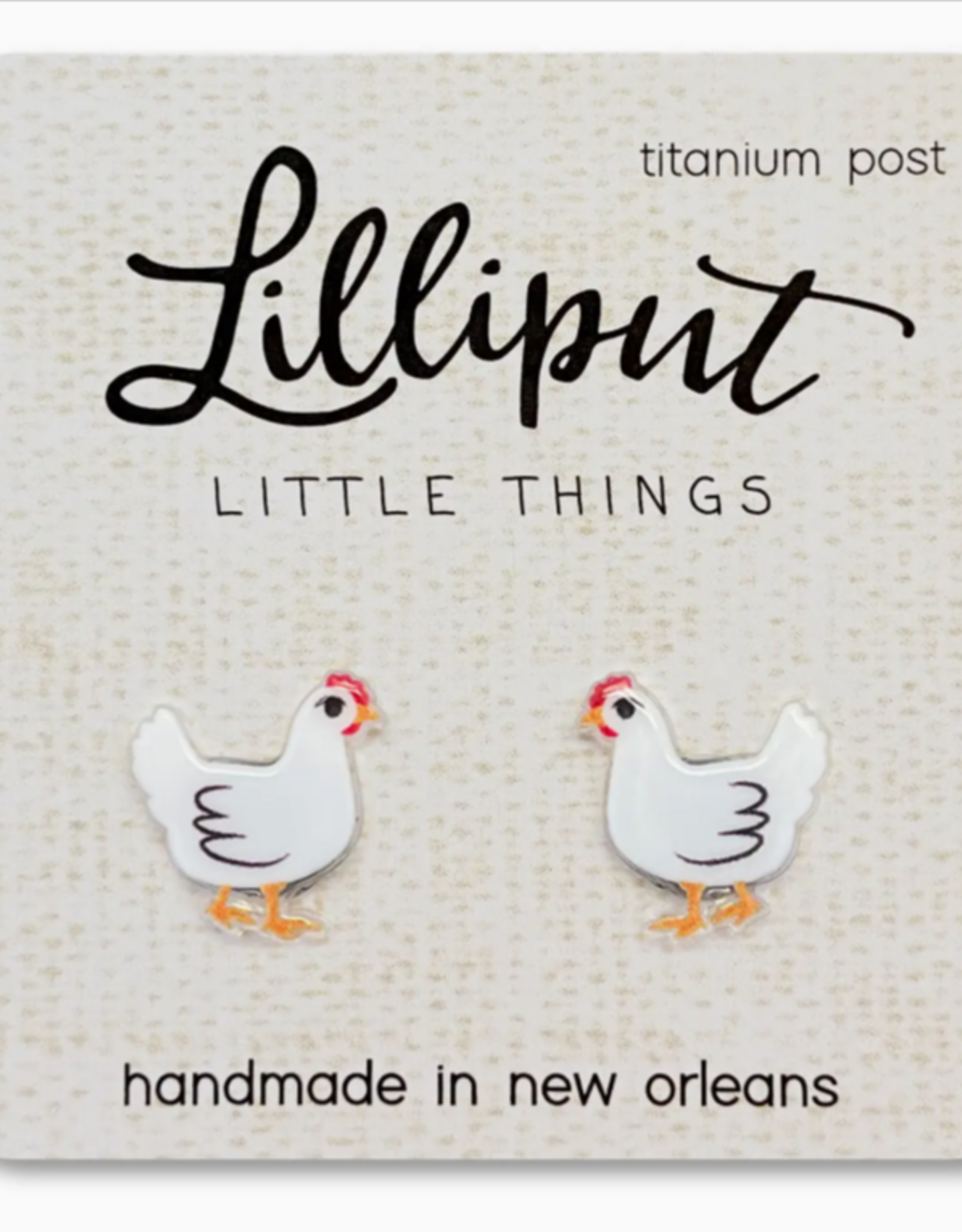 Lilliput Chicken Earrings