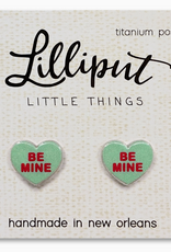Lilliput Green Conversation Hearts Earrings