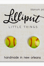 Lilliput Softball Earrings