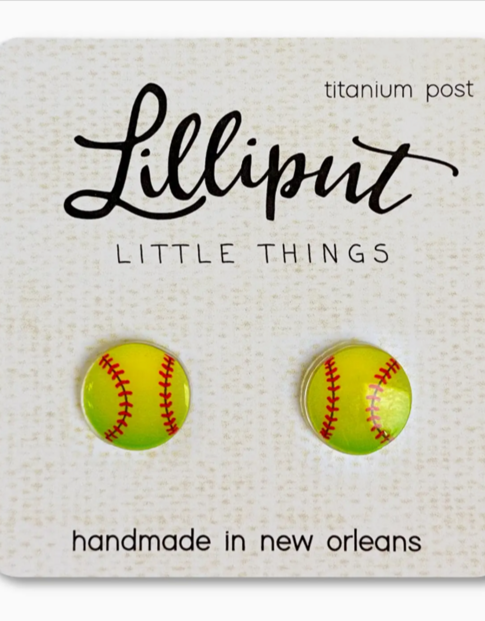 Lilliput Softball Earrings