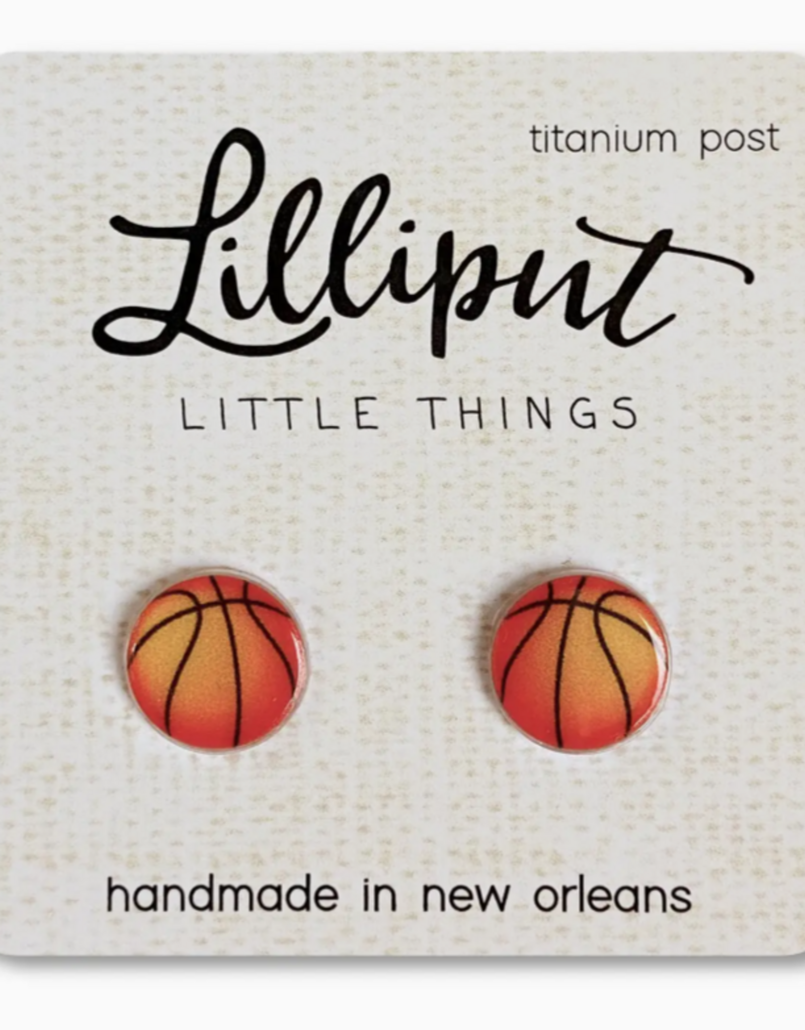 Lilliput Basketball Earrings