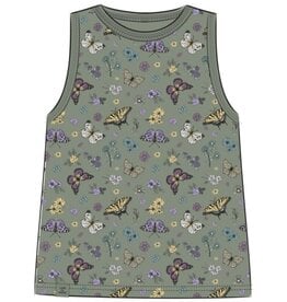 Life Is Good Women's Butterfly Garden Pattern Crusher Boxy Tank