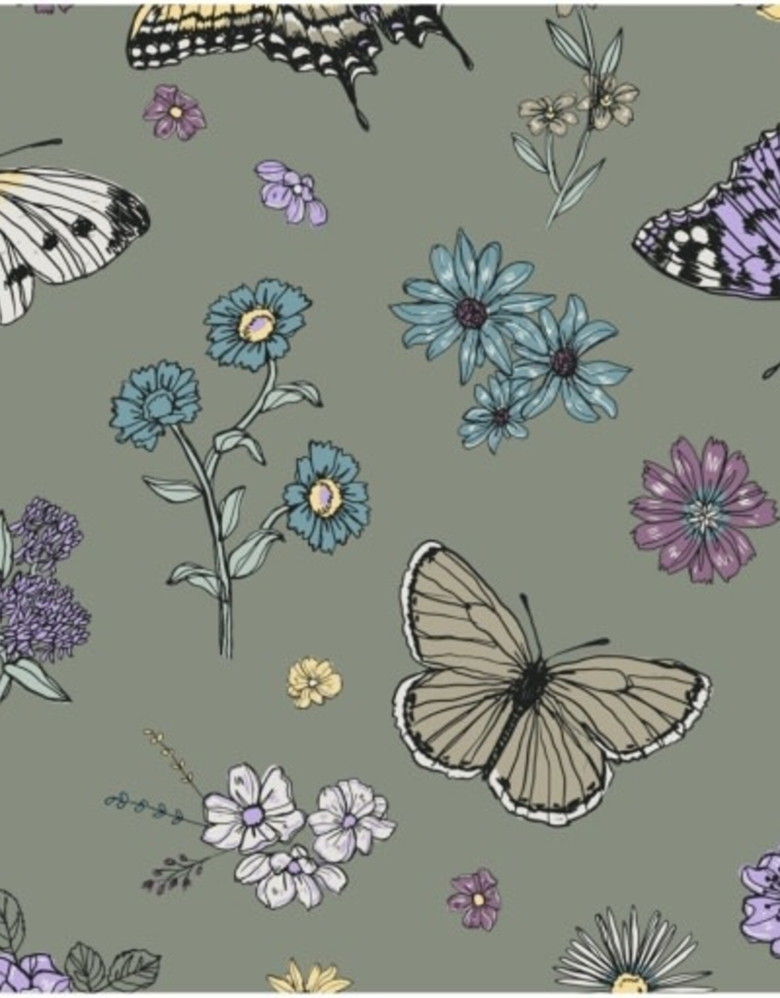 Life Is Good Women's Butterfly Garden Pattern Crusher Boxy Tank