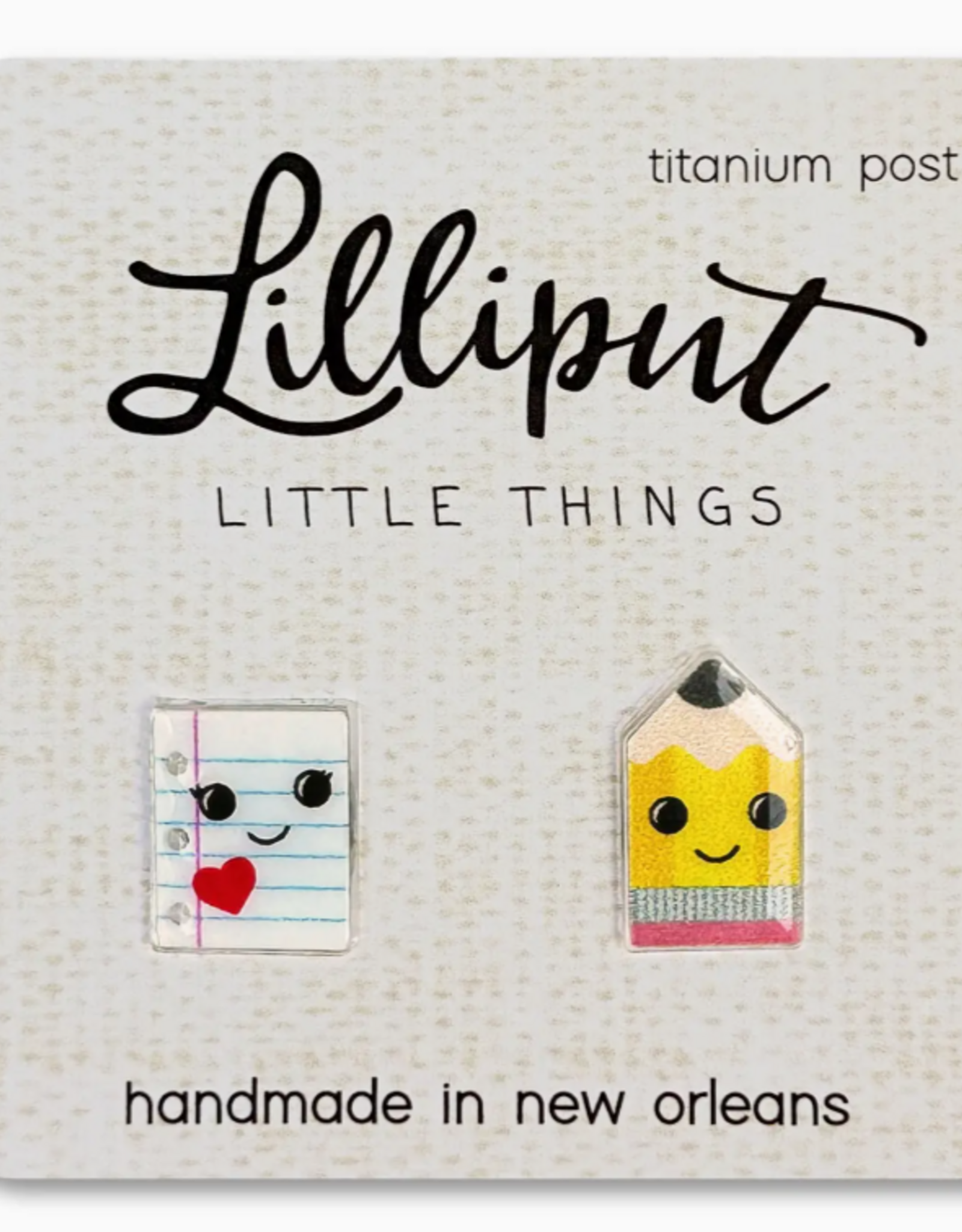 Lilliput Paper & Pencil Earrings