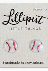 Lilliput Baseball Earrings