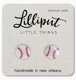 Lilliput Baseball Earrings