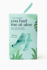 Lemon Lavender You Had Me At Aloe Super Soft Spa Socks