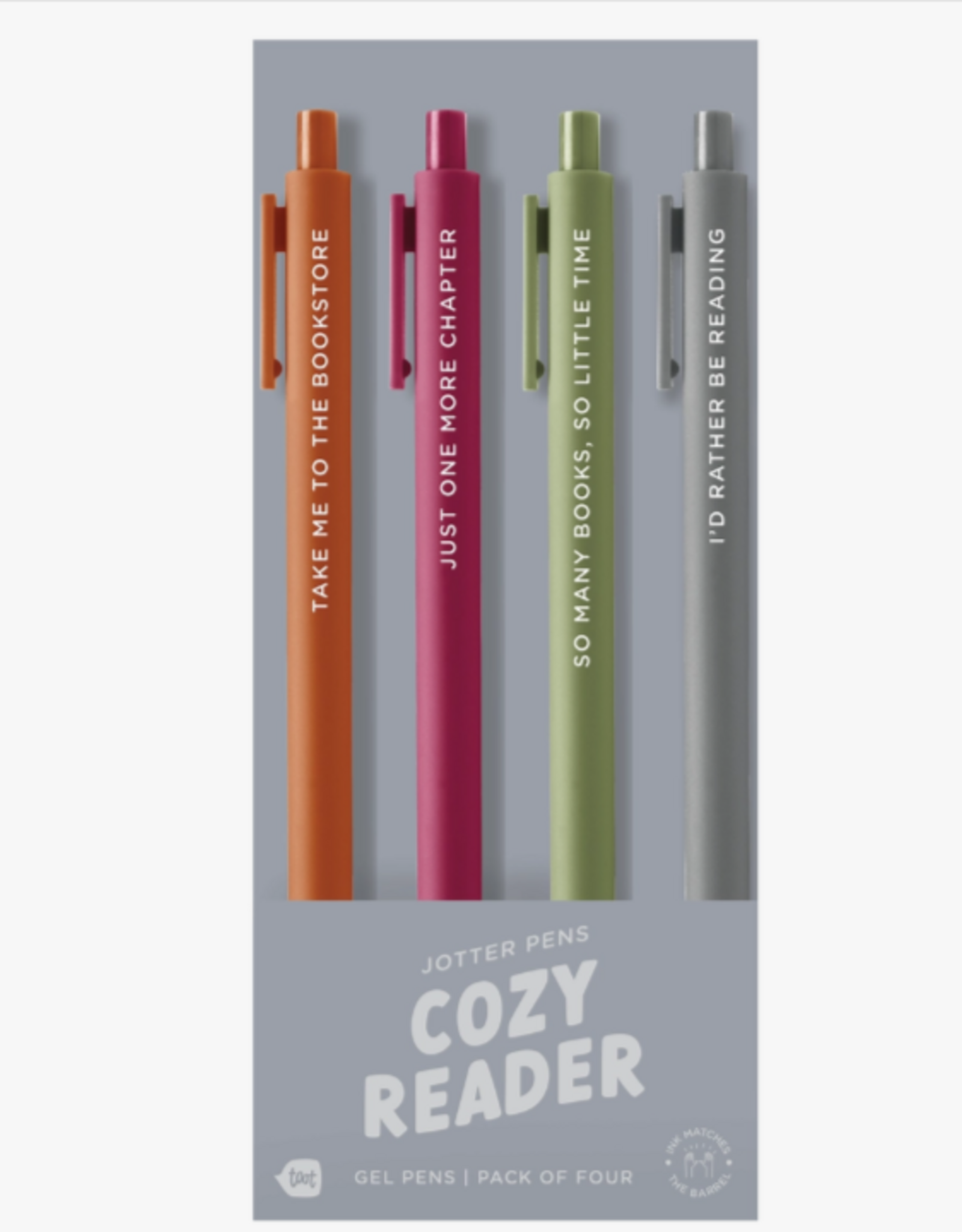 Talking Out of Turn Jotter Pen Set 4 Pack - Cozy Reader