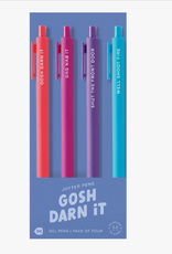 Talking Out of Turn Jotter Pen Set 4 Pack - Gosh Darn It
