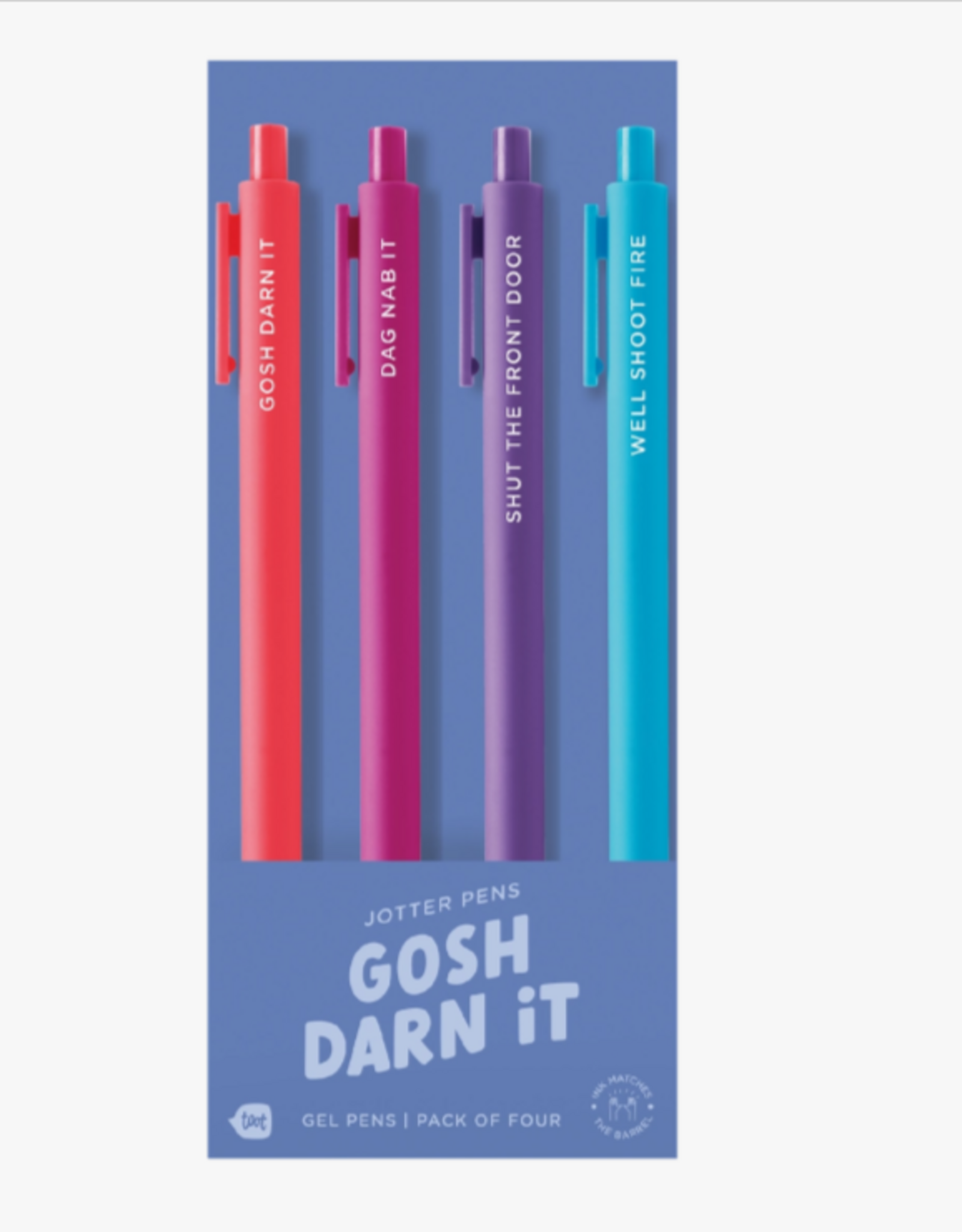 Talking Out of Turn Jotter Pen Set 4 Pack - Gosh Darn It