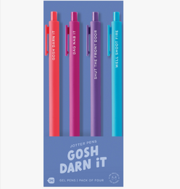 Talking Out of Turn Jotter Pen Set 4 Pack - Gosh Darn It