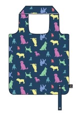 Life Is Good Playful Dog Pattern Roll and Go Tote