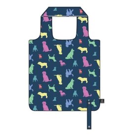 Life Is Good Playful Dog Pattern Roll and Go Tote