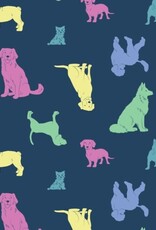 Life Is Good Playful Dog Pattern Roll and Go Tote