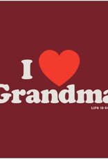 Life Is Good I Heart Grandma Short Sleeve Toddler Crusher Tee