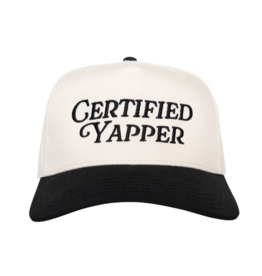 Katydid Certified Yapper Two-Toned Vintage Hat - Black & Tan