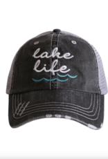 Katydid Lake Life Waves Women's Trucker Hat - Gray