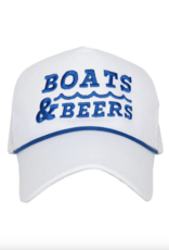 Katydid Boats & Beers Trucker Cap with Rope - White