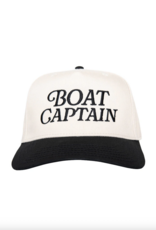 Katydid Boat Captain Two-Toned Retro Hat - Black & Tan