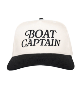 Katydid Boat Captain Two-Toned Retro Hat - Black & Tan