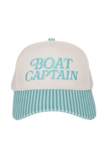 Katydid Boat Captain Two-Toned Retro Hat - Aqua & Green