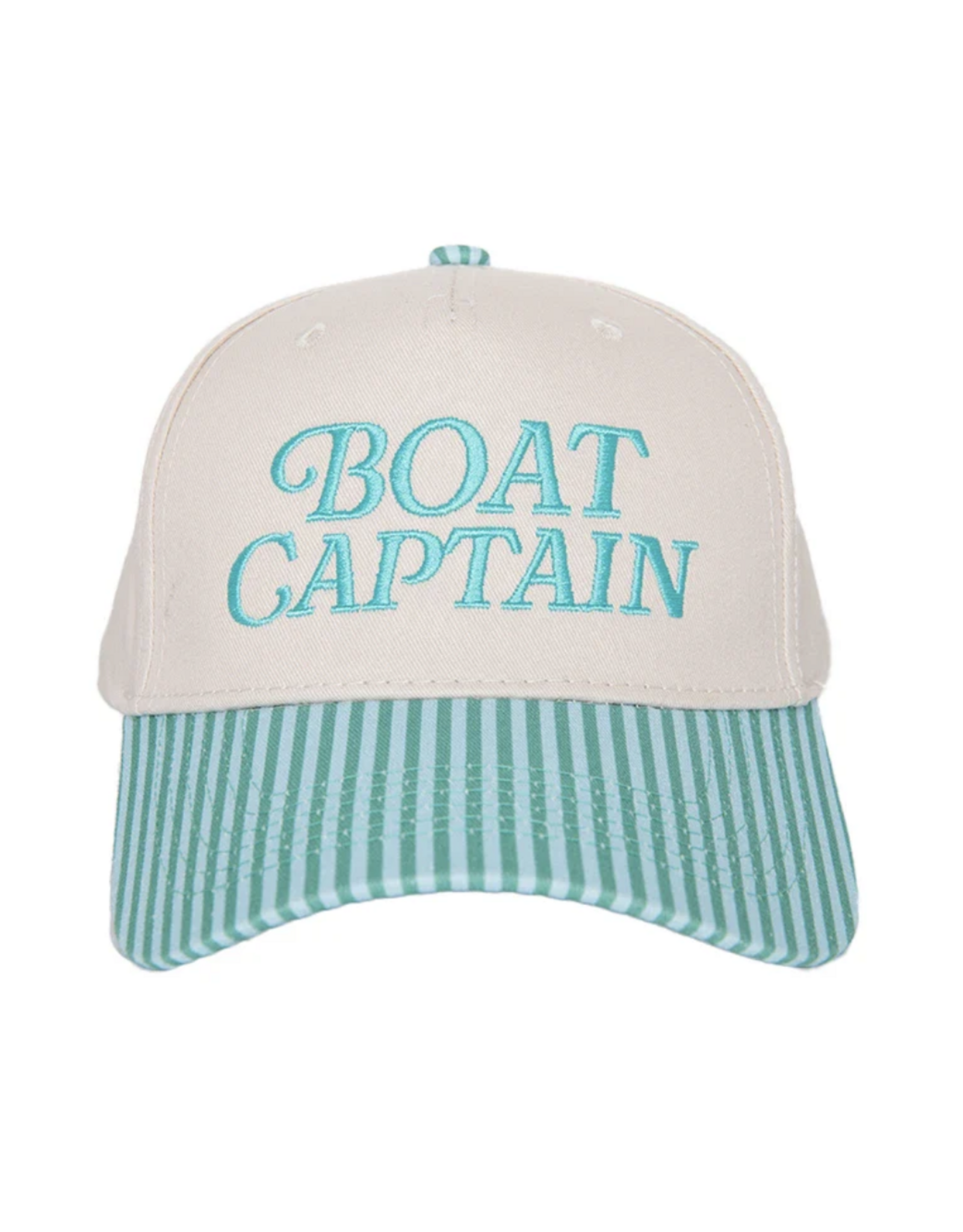 Katydid Boat Captain Two-Toned Retro Hat - Aqua & Green