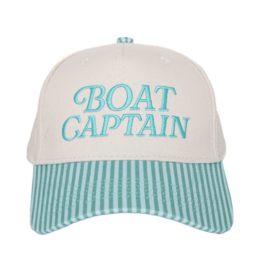 Katydid Boat Captain Two-Toned Retro Hat - Aqua & Green