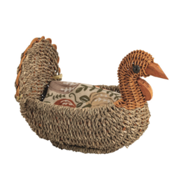 Mudpie Turkey Basket & Towel Set