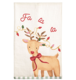 Mudpie Reindeer Whimsy Christmas Towel