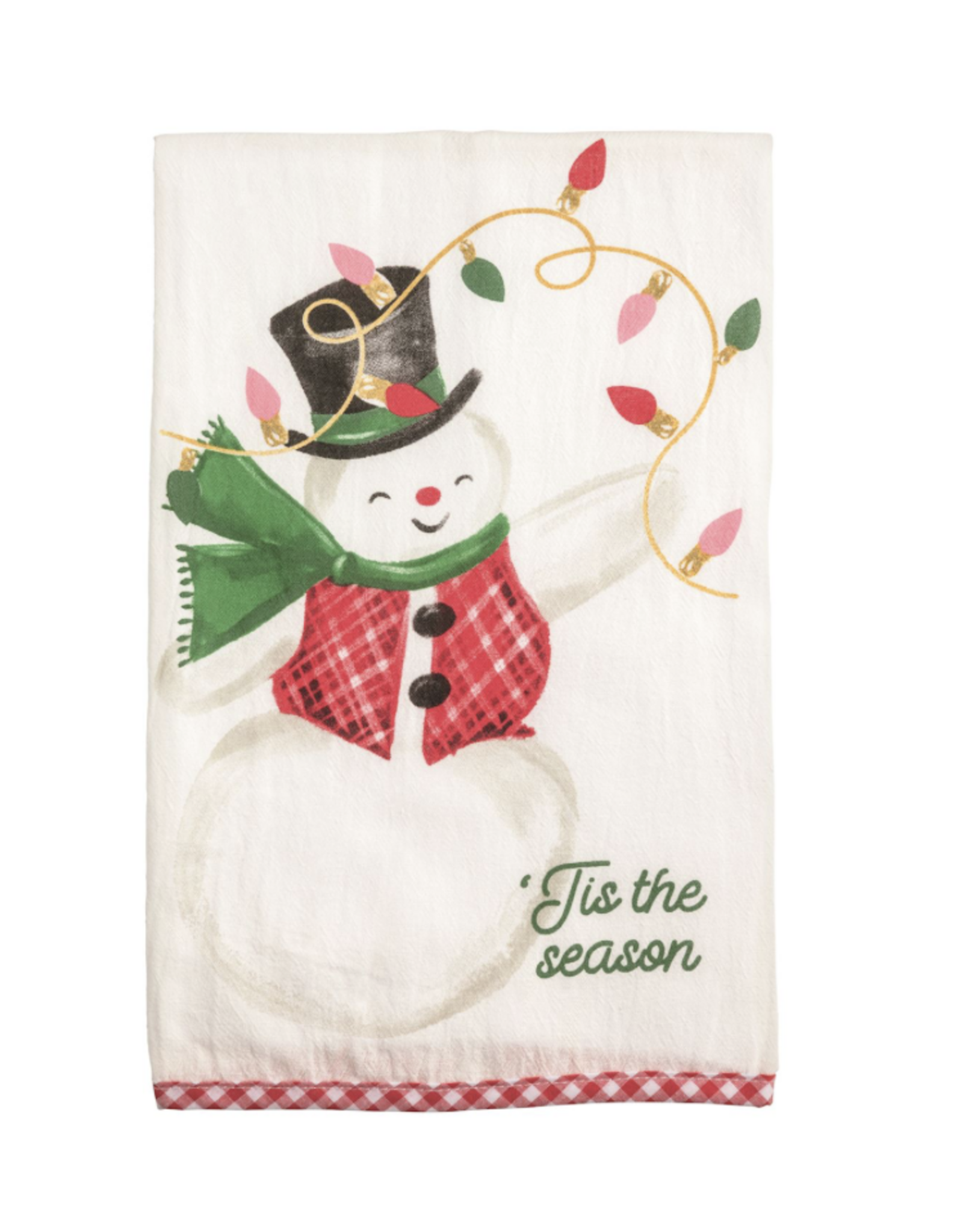 Mudpie Snowman Whimsy Christmas Towel