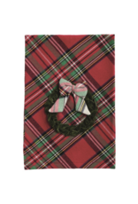 Mudpie Tartan Towel with Wreath