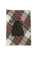 Mudpie Tartan Towel with Tree