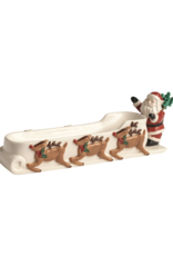 Mudpie Santa's Sleigh Cracker Dish & Toothpick Set