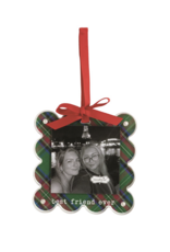 Mudpie Best Friend Ever Tartan Photo Ornament