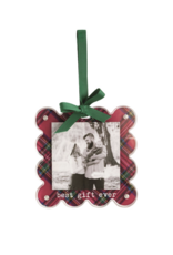 Mudpie Best Gift Ever Tartan Photo Ornament