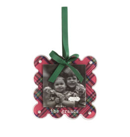 Mudpie The Grands Tartan Photo Ornament