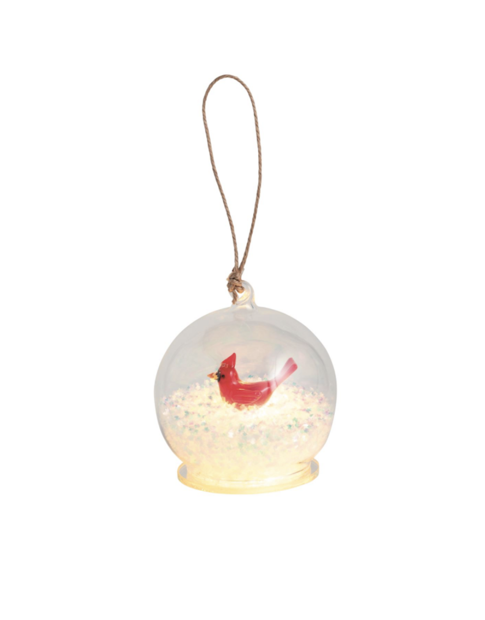 Mudpie Cardinal Light-Up Ball Ornament